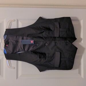 Kancy Kole 2XL Black Vintage Vest with pockets